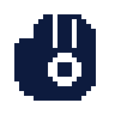 Baseball glove icon, Pixel style