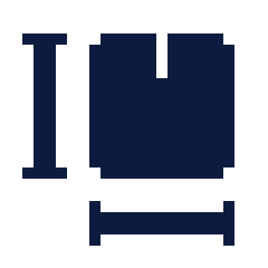 Box dimensions icon, Pixel style