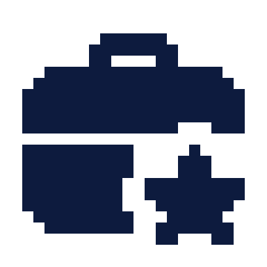 Briefcase star icon, Pixel style