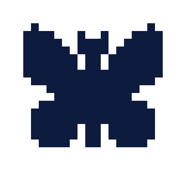 Butterfly icon, Pixel style