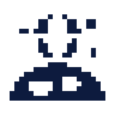 Earthrise icon, Pixel style