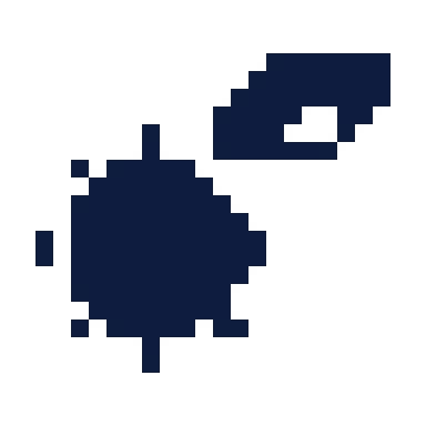Exoplanet icon, Pixel style
