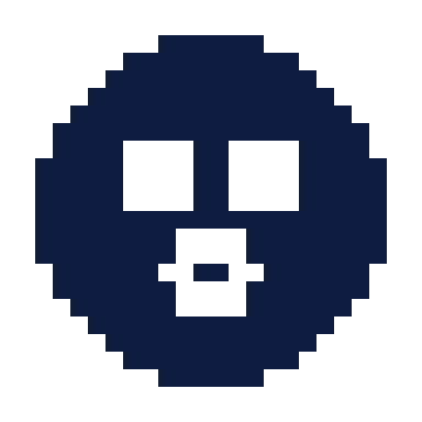 Face dizzy icon, Pixel style