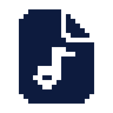 File audio icon, Pixel style