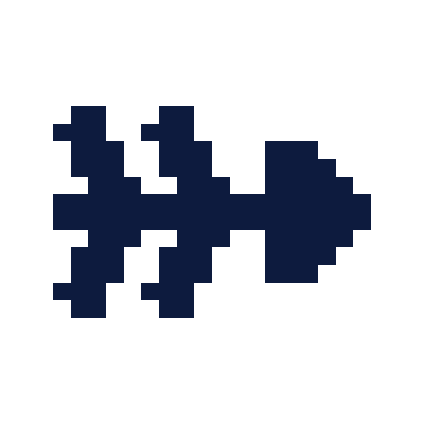 Fishbone diagram icon, Pixel style