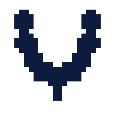 Flower garland icon, Pixel style