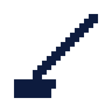 Garden hoe icon, Pixel style