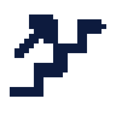 Growth steps icon, Pixel style
