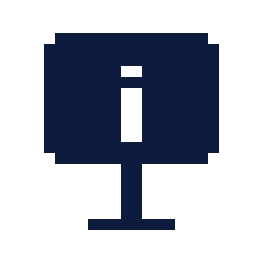 Information sign icon, Pixel style