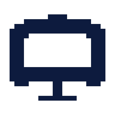 Monitor curved icon, Pixel style