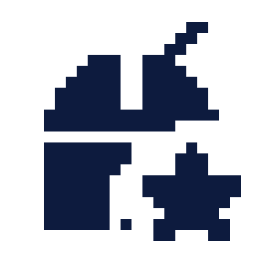 Observatory star icon, Pixel style