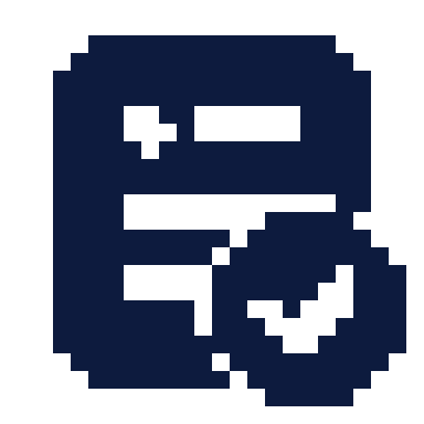 Post check icon, Pixel style