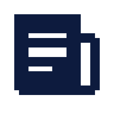 Press release icon, Pixel style