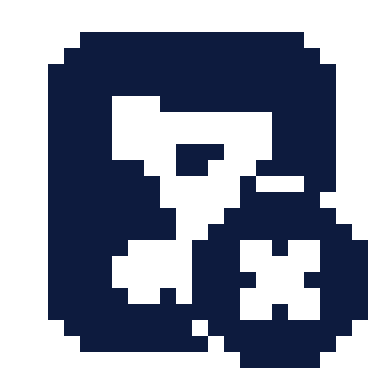 Star chart x icon, Pixel style