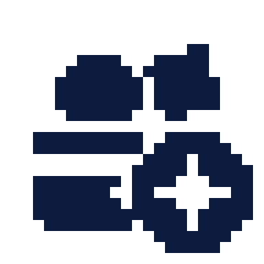 Toy box plus icon, Pixel style