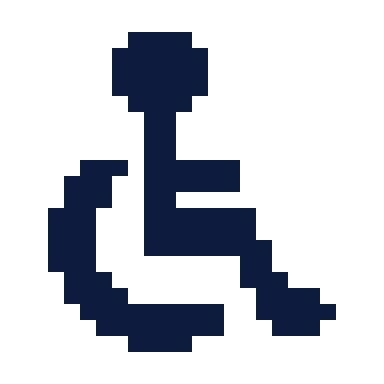 Wheelchair icon, Pixel style