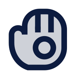 Baseball glove icon, Sharp Duotone style