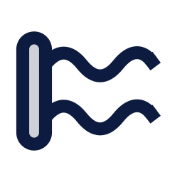 Battle rope icon, Sharp Duotone style