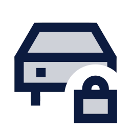 Car lock icon, Sharp Duotone style