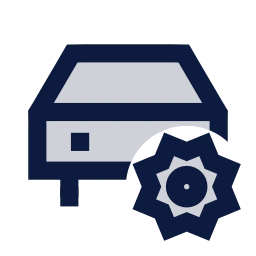 Car settings icon, Sharp Duotone style