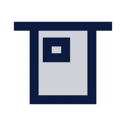 Card insert icon, Sharp Duotone style