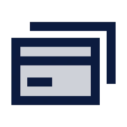 Cards stack icon, Sharp Duotone style