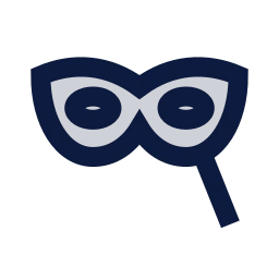 Carnival mask icon, Sharp Duotone style