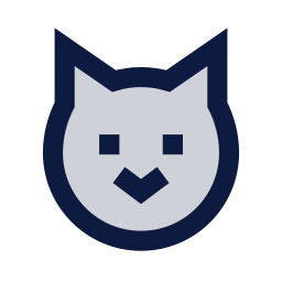 Cat icon, Sharp Duotone style