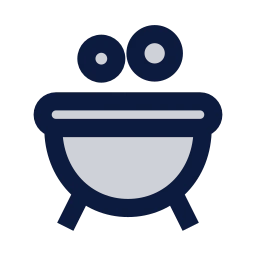 Cauldron icon, Sharp Duotone style