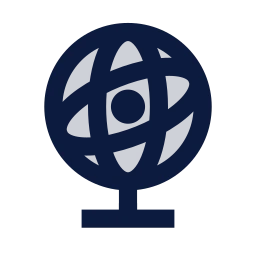 Celestial sphere icon, Sharp Duotone style