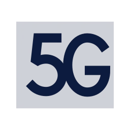 Cellular 5g icon, Sharp Duotone style