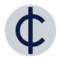Cent sign icon, Sharp Duotone style
