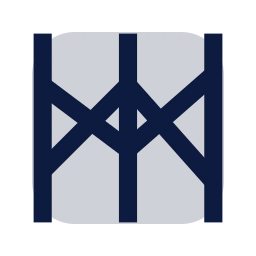 Chart parallel icon, Sharp Duotone style