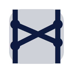 Chart slope icon, Sharp Duotone style