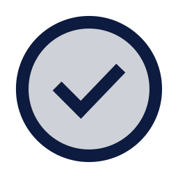 Check circle icon, Sharp Duotone style