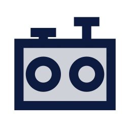 Chess clock icon, Sharp Duotone style