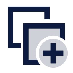 Copy plus icon, Sharp Duotone style