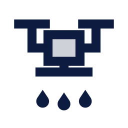 Crop drone icon, Sharp Duotone style