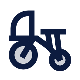 Cycle rickshaw icon, Sharp Duotone style