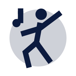 Dance workout icon, Sharp Duotone style