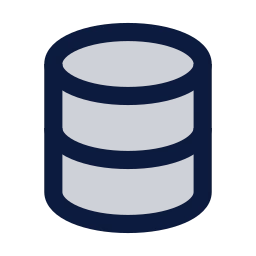 Database icon, Sharp Duotone style