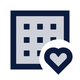 Dataset heart icon, Sharp Duotone style