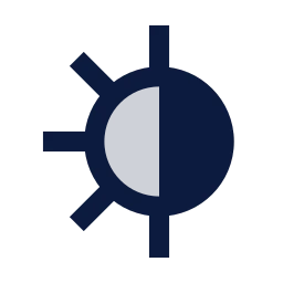Day night icon, Sharp Duotone style