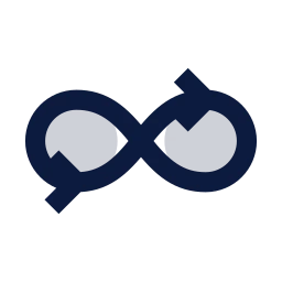 Devops loop icon, Sharp Duotone style