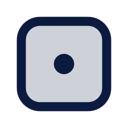 Dice 1 icon, Sharp Duotone style