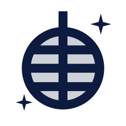 Disco ball icon, Sharp Duotone style