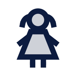 Doll icon, Sharp Duotone style