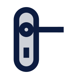 Door handle icon, Sharp Duotone style