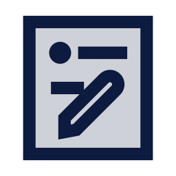 Draft post icon, Sharp Duotone style