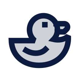 Duck icon, Sharp Duotone style